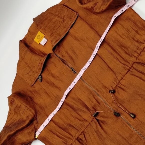 Ruby Rd. women's size 6 copper lightweight zip up blazer type jacket SS - Picture 7 of 11